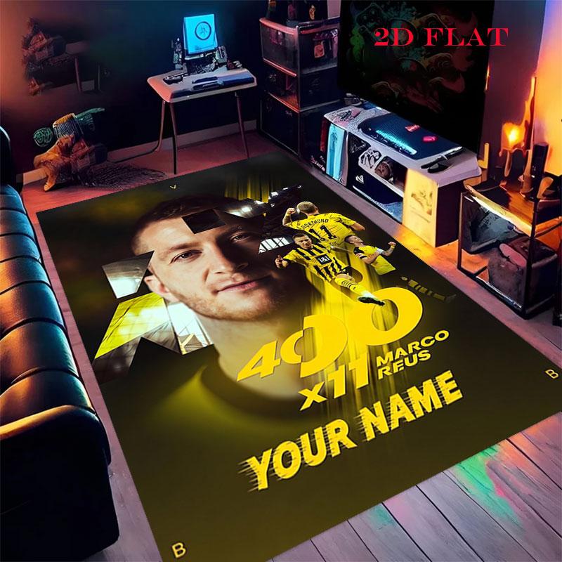 Custom Borussia Dortmund Carpet Rug for Living Room Bedroom Home Sofa Decoration,Kids play Nonslip Floor Mat