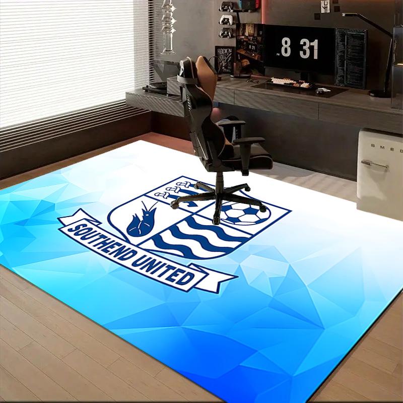 1PC Southend Crest Design Floor Mat for Living Room, Game Rooms, Office, Bedroom, Office Floor Mat Playful Design, Christmas fan gifts