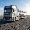 1:50 SCANIA Dwupoziomowy pojazd transportowy platforma Metalowy model odlewany Ciężarówka Zabawka dla dzieci Kolekcja Zbiory Hobby Zabawka urodzinowa