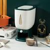 Distributeur de Riz Boîte de Rangement pour Riz Étanche à l'Humidité Capacité 10 kg Récipient Scellé pour Riz Ménager avec Tasse à Mesure pour Étagère de Cuisine Garde-manger