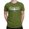 Men Helldivers Dive Harder Game T Shirts Pure Cotton Tops Novelty Short Sleeve Crew Neck Tee Shirt Big Size T-Shirts