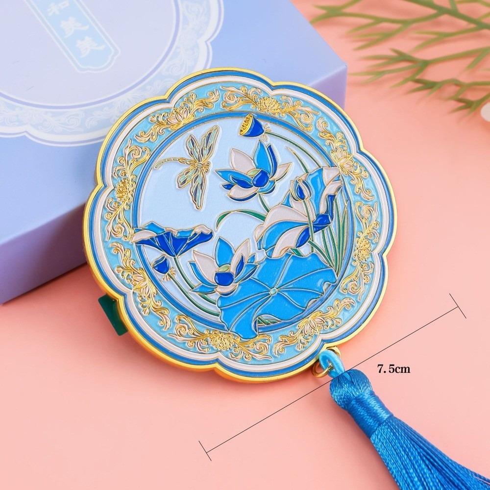 Portable Makeup Mirror Relief Design Cosmetic Mirror Exquisite Handheld Mirror  Tourist Souvenirs