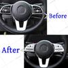 Auto-Lenkrad-Knopfpanel-Abdeckung Zierleisten-Aufkleber für Mercedes Benz C E A B-Klasse GLC GLB GLE GLS W177 W205 W213 A200L -24