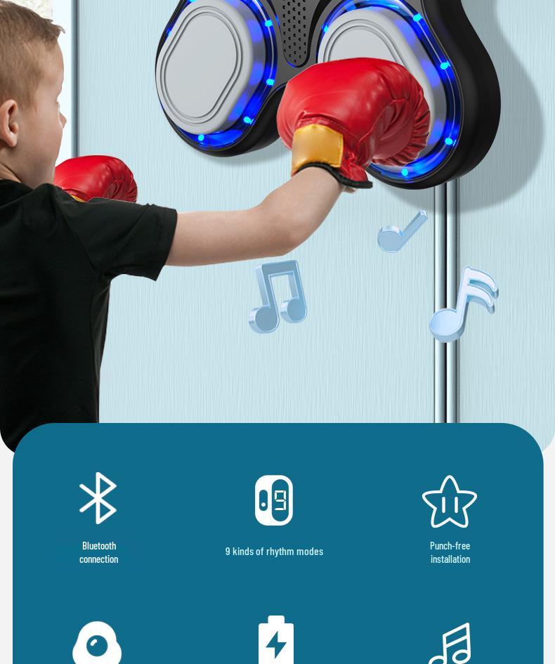 2025 Smart Bluetooth Music Boxing Target for Kids - Training & Fitness Punching Equipment Tumbler