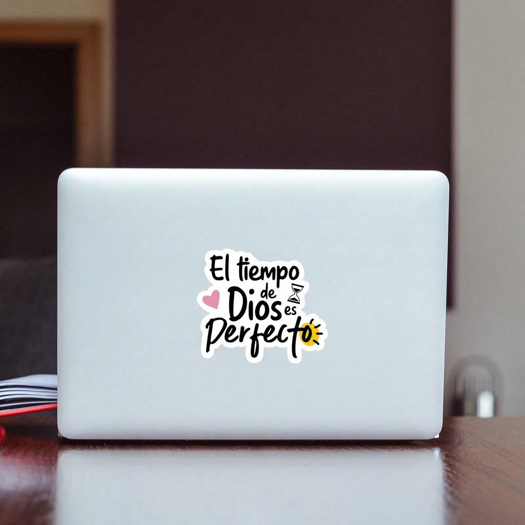 1 Stück Ermutigender Inspirierender Spanischer Inspirierender Bibelvers Aufkleber, Passend für Stoßstange, Laptops, Tassen, Bibliothekstaschen, Snowboard, Skater