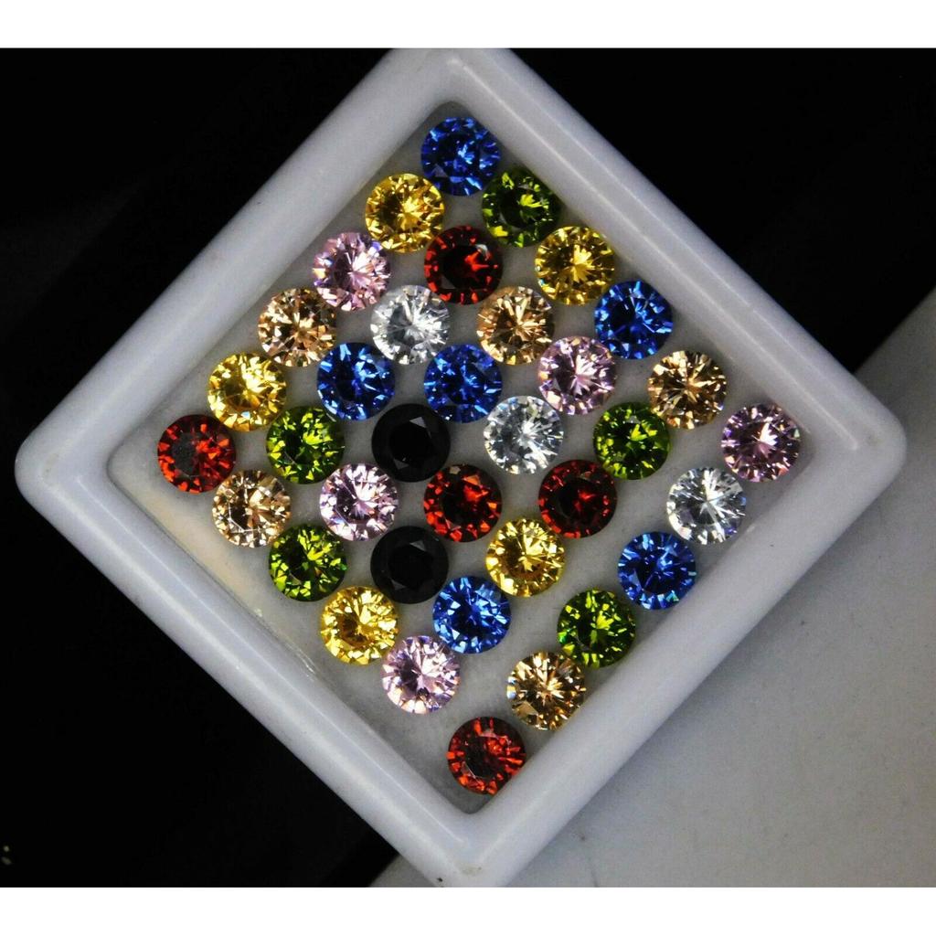 Natural Mixed Color Sapphire Loose Gemstone 16 Pcs Lot 5 Mm Round Cut September Birthday Birthstone