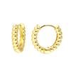 Small Twist Earrings, Ear Buckles, Women's Light Luxury High-end Plated 18K Gold Plain Ring Earrings