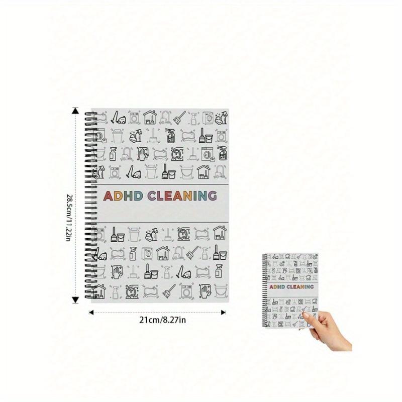 1 Pezzo ADHD PULIZIA, Programma Pulizie Casa, Planner Lista Pulizie Annuali, Quaderno Pulisci La Lista Settimanale e Mensile