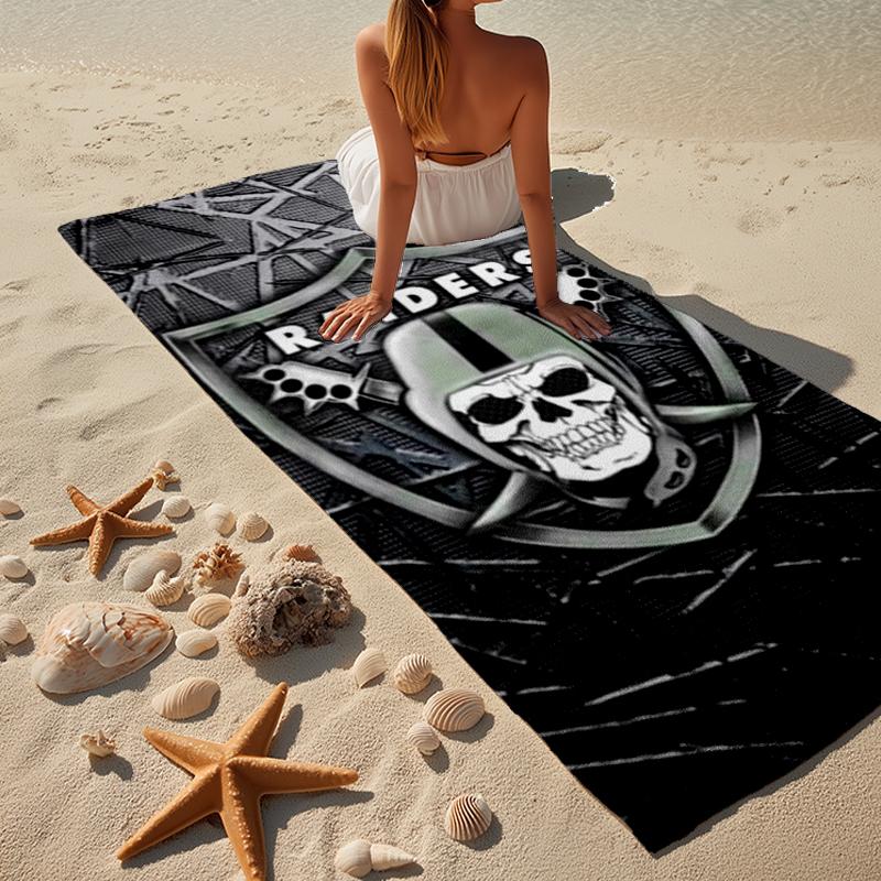 Rai-ders Football Legacy Beach Towel, Super Soft Microfiber, Gift for Her/Him, Birthday, for Pool, Beach, Travel, Home Decor Fan gifts