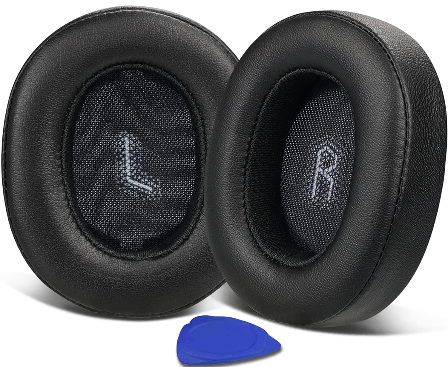 

SOULWIT Replacement Ear Pads for JBL E55BT Wireless Headphones, Protein Leather and High-Density Foam, Black