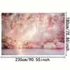 2D Romantic Pink Rose Flower Backdrop Wedding Party Background