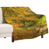 Autumn Leaf Colours On Trees Throw Blanket Easy Care Comfortable Blanket for Couch