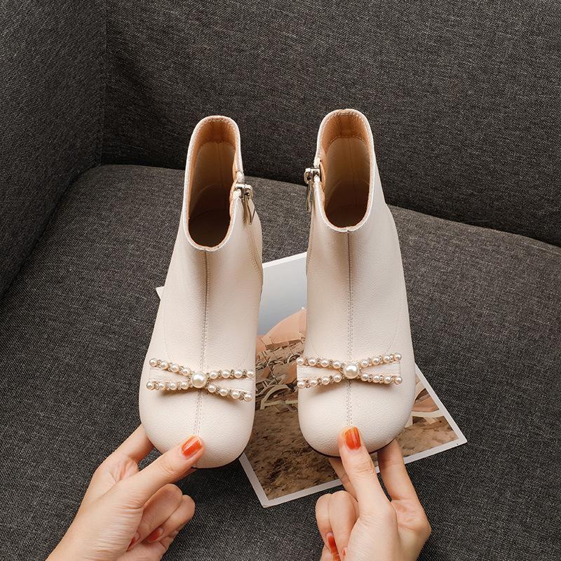 Genuine Leather Girls' Martin Boots - Autumn/Winter 2025 British Style Princess Short Boots.