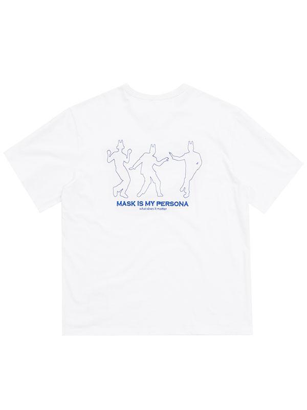 OURPOCKETS Grid Dance Persona T-Shirt (White)