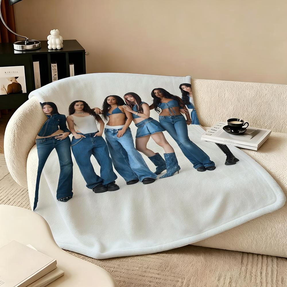 Girlgroup K-KATSEYEs Throw Flannel Blanket Perfect for Sofa Office Bed Travel Sleep Read Relax Camping four season use