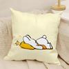 Fashing Sleeping Polar Bear Cartoon Pattern Pillow Case Natural Linen Double-Sided Printing Sofa Home Decor Cushion Cover