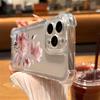 Flower Silicone Phone Case For iPhone 16 15 14 13 12 11 Pro Max XS X XR 7 8 16 Plus SE Transparent Soft Shockproof Bumper Cover