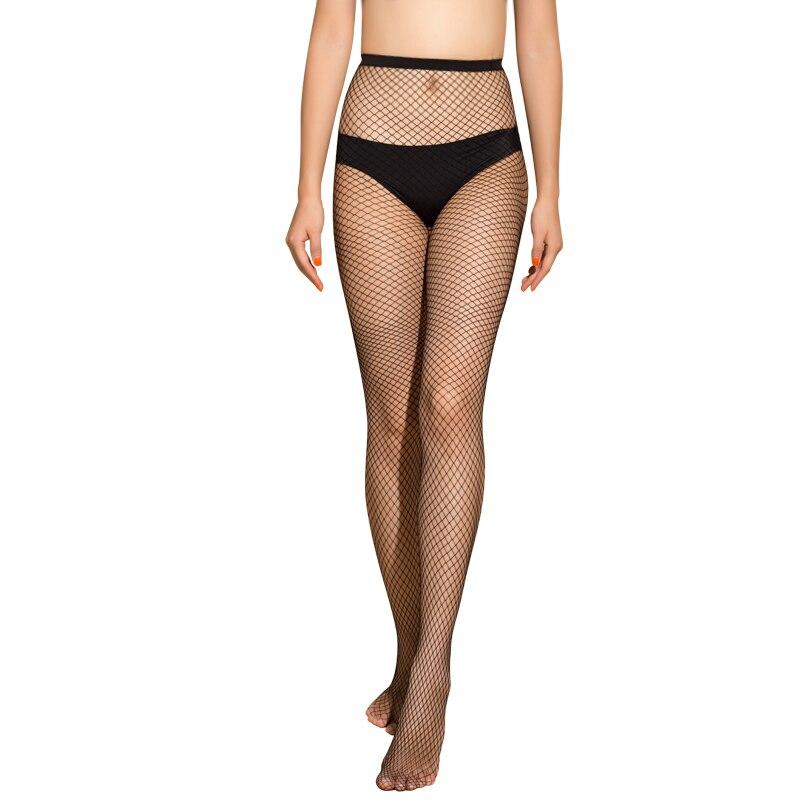 Sexy Dame Skrittløse Nettstrømper Ett stykke Tight Nettstrømper Dame Langstrømper