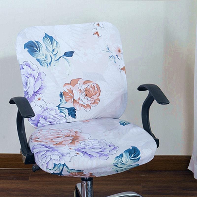 Elastic Split Chair Cover, Computer Swivel Chair Cover, Chair Cover, Office Chair Cover, Seat Cushion Cover - Printed Model