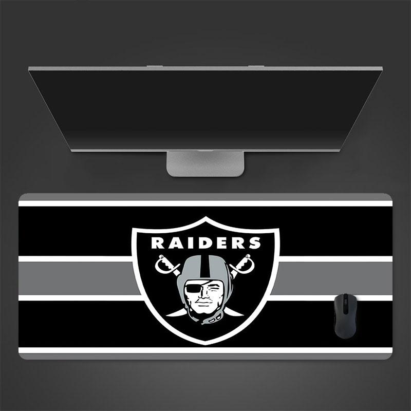 Las Vegas Raiders Mauspads, Große Gaming-Schreibtischmatte, Rutschfestes XXL-Mauspad für Laptop & Tablet, Mini-PC-Spielmatte mit genähten Kanten