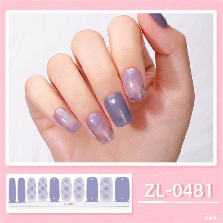 Gradient Nail Art Stickers Full Wrap Nail Stickers Self-Adhesive Nail Art Decals