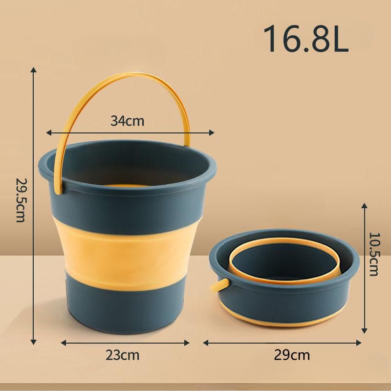 Folding Bucket Multifunctional Silicone Bucket for Car Washing Fishing Camping Water Container Collapsible Bucket