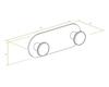 DOUBLE towel rack, self-adhesive wall hook, rose gold