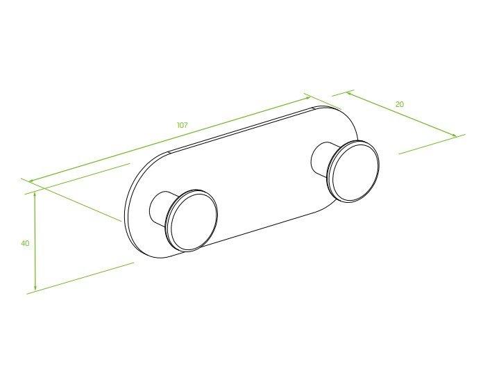 DOUBLE towel rack, self-adhesive wall hook, rose gold