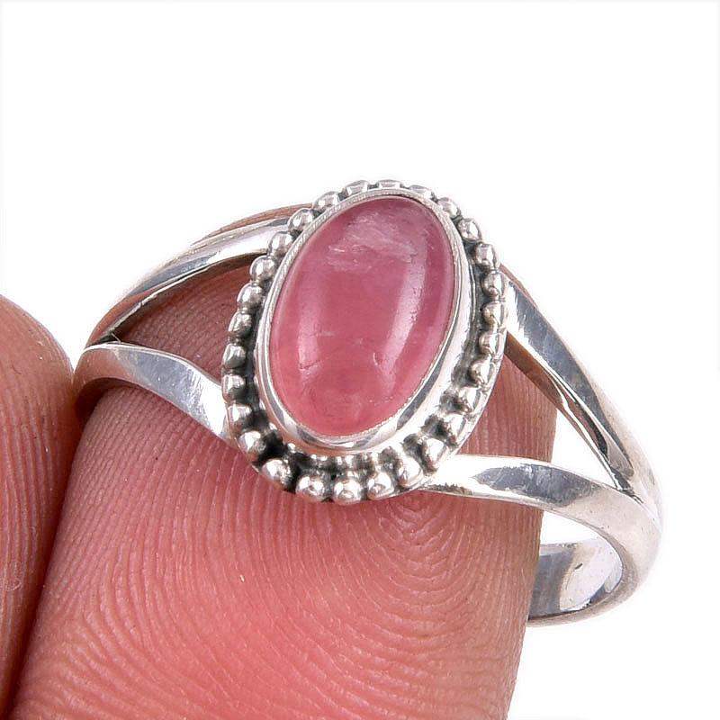 

Ювелирное кольцо из чистого серебра 925 пробы с натуральным родохрозитом S.9 f2E98