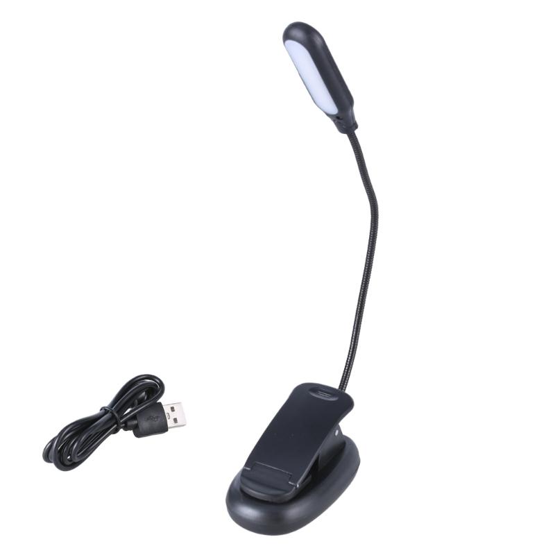 

USB Charging LED Clip Lamp Reading Light Study Lamp with 5 Brightness Beads, 3 Light Setting for Books and Camping 1