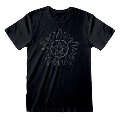 Supernatural Text Symbol Boyfriend Fit T-Shirt Merchandise