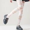 Stockings Women Bandage Silk Thigh Knee Socks Cross Strap Transparent White Black Stocks Gothic Punk Long Socks Women Hosiery