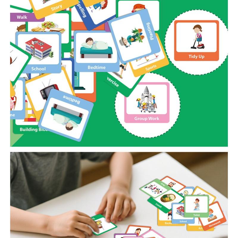 Kids Early Education Visual Daily Schedule Planning Cards For Children Good Habit Cultivation