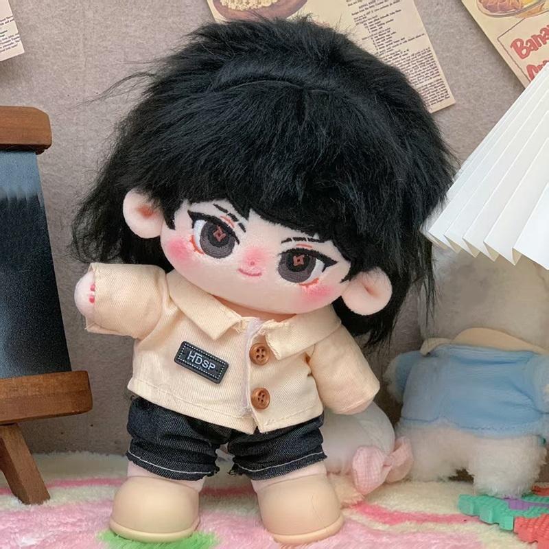 20cm Cute Cartoon Idol Cotton Doll Stuffed Plush Toy Dolls Can Change Clothes Fans Collection Gift for Girls Boys Kids