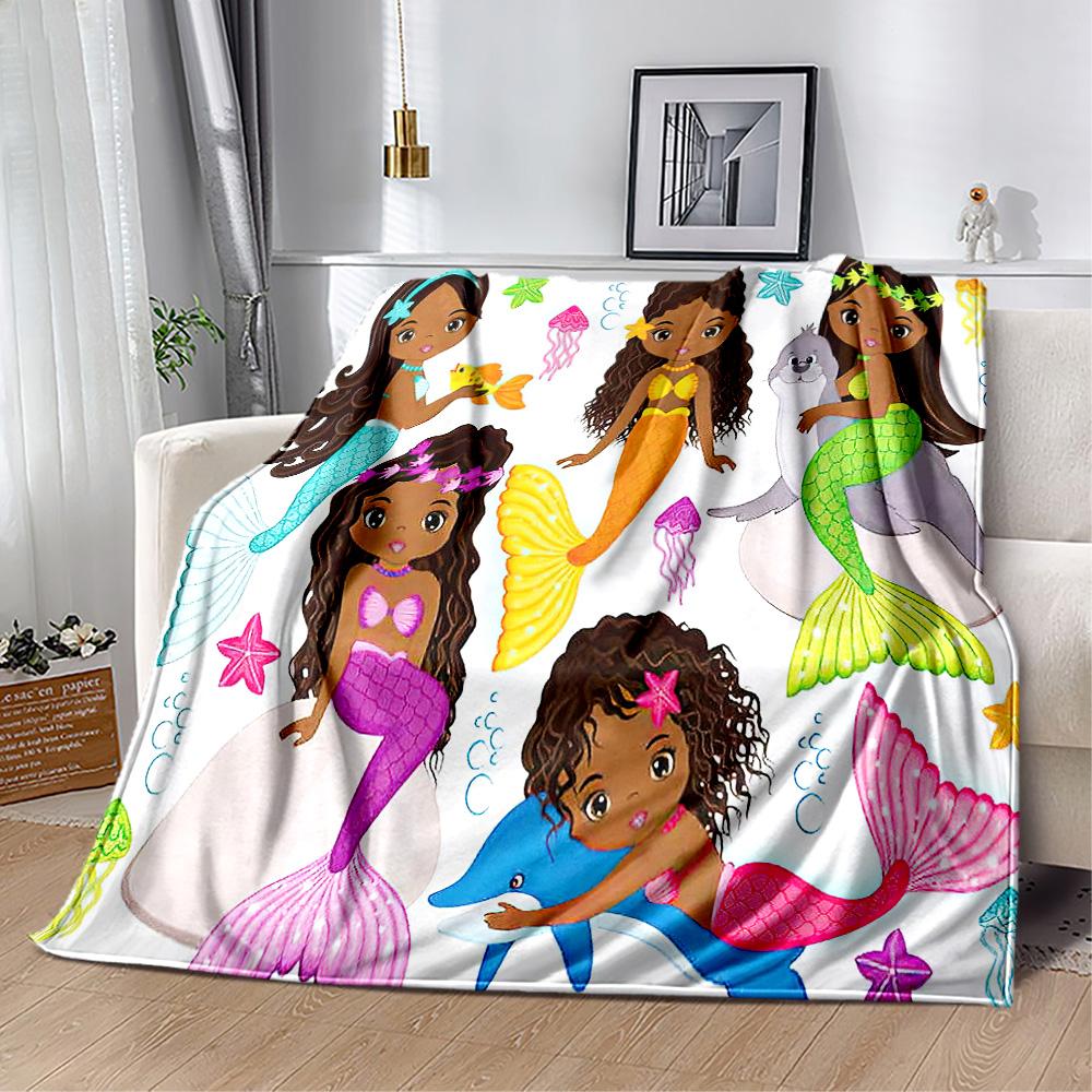 Mermaid In The Ocean Swirl Blankets are suitable for living rooms, bedrooms, camping, and other places, making them an ideal choice for gifts.
