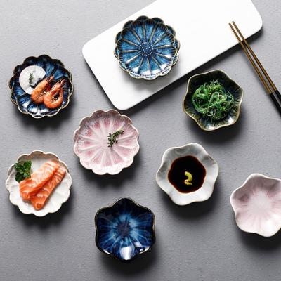 Keramikteller Retro Ofenglasur Japanische Soße Mehrzweck Aufbewahrungstablett Mini Dipping Sashimi Sushi Sojaschalen Zuhause Snackteller