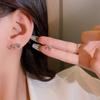 Korean version of small silver bow stud earrings femininity simple personality Internet celebrity earrings sleep free earrings