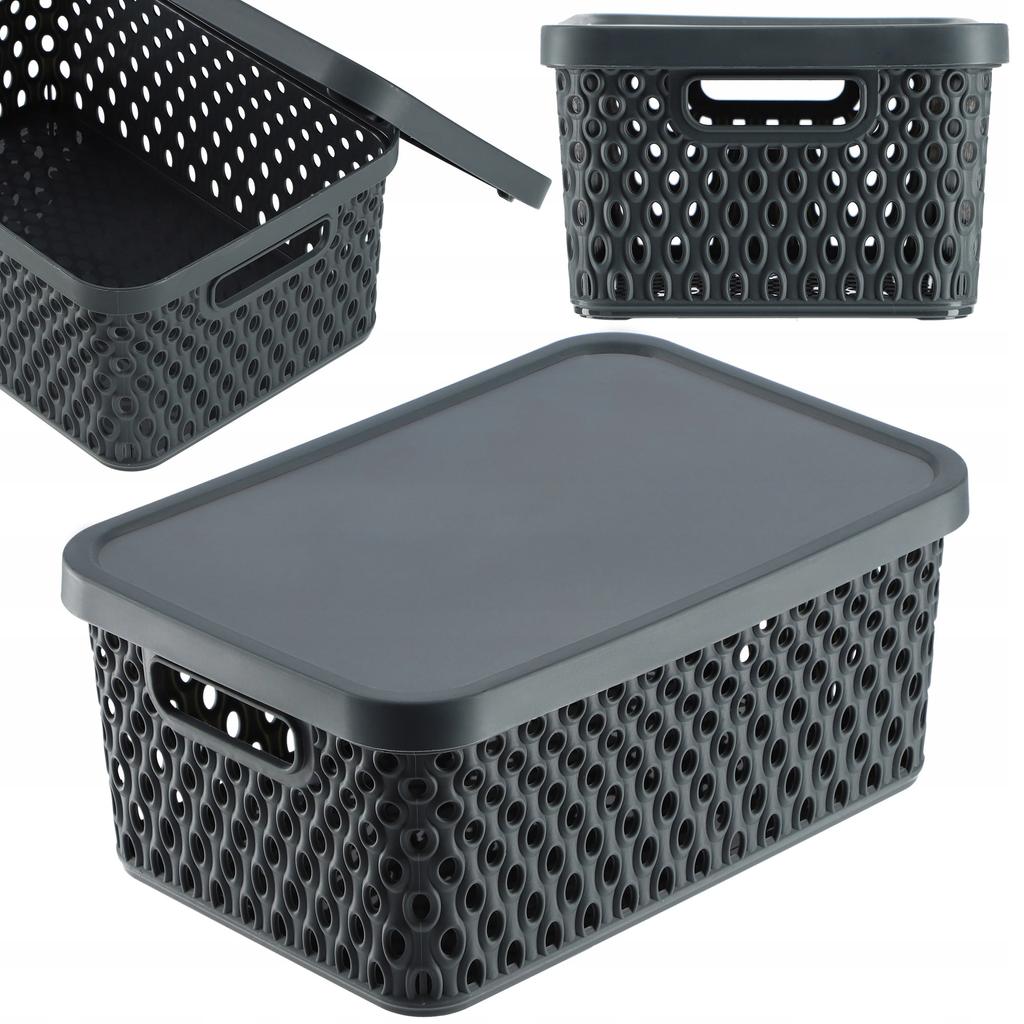 KADAX Basket With Lid Organizer Storage Container Box