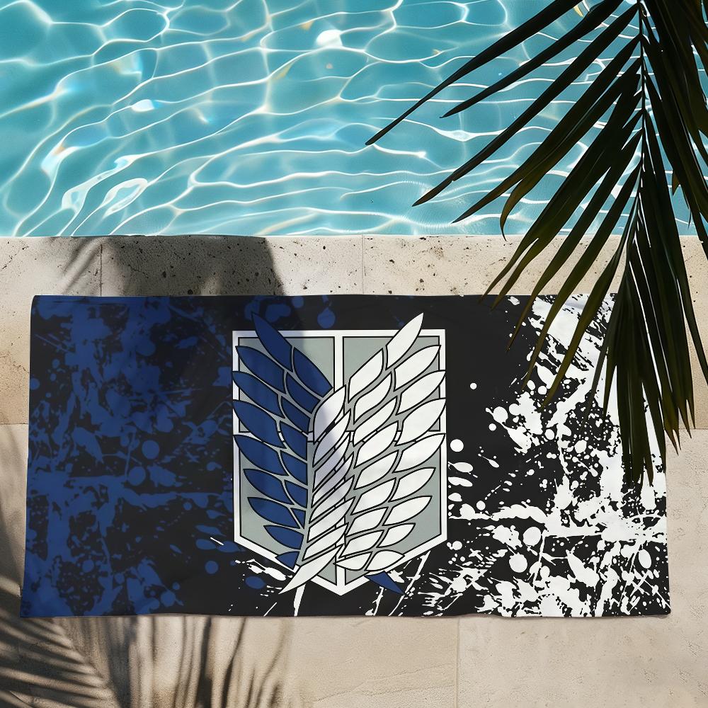 Anime Attack On Titan Towel Quick Drying Beach Towels Are Suitable For Swimming Pools Camping Yoga And The Gym