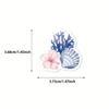 100pcs Ocean-Themed Marine Life Stickers PVC Decals with Dolphin Starfish Jellyfish Shells Coral Reefs Scrapbooking Stickers