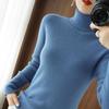TIFICY Women's Fashion Casual Fall Winter Solid Color Print Long Sleeve High Neck Tops Women's Clothing Woolen Knitwear Sweaters