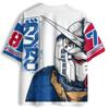 Children's, Men's, and Women's American Vintage Mecha Style 3D Printing, with Niche Hip-hop Short Sleeved Jerseys for Fans
