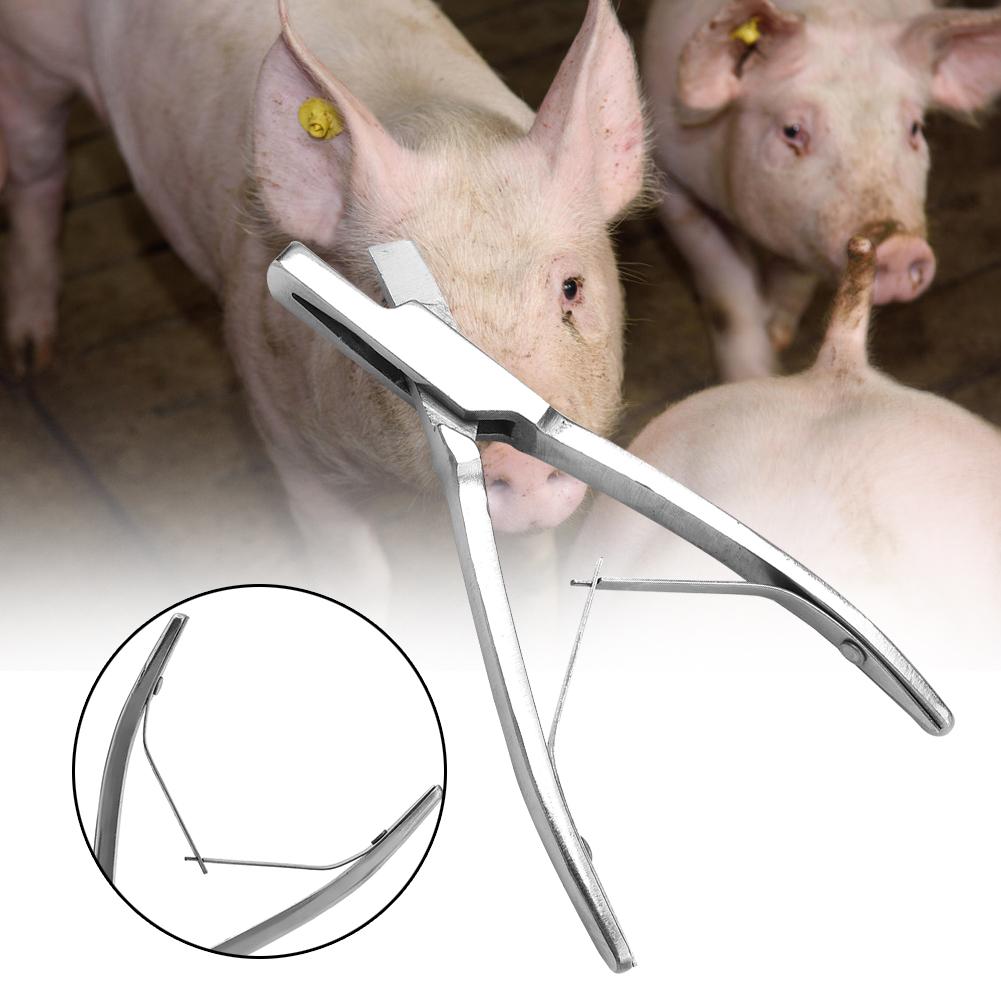 Pinza para Marcaje de Oreja de Cerdo de Acero Inoxidable Equipo para Cerdos Animales de Granja (Forma de V)