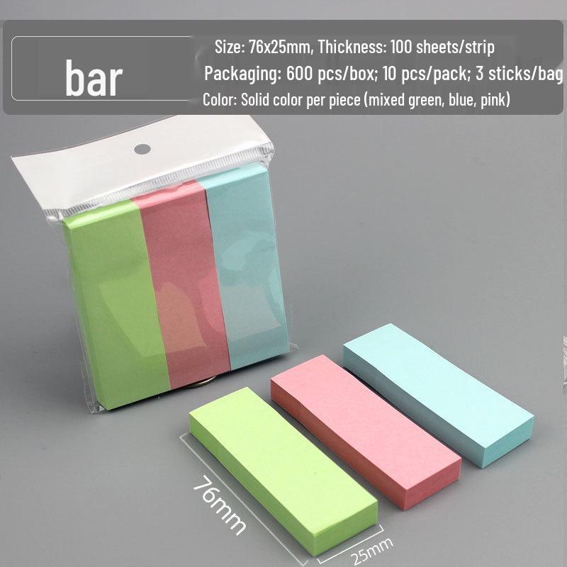 Colorful Creative Heart Sticky Notes - Reusable and Cute Stationery for Students