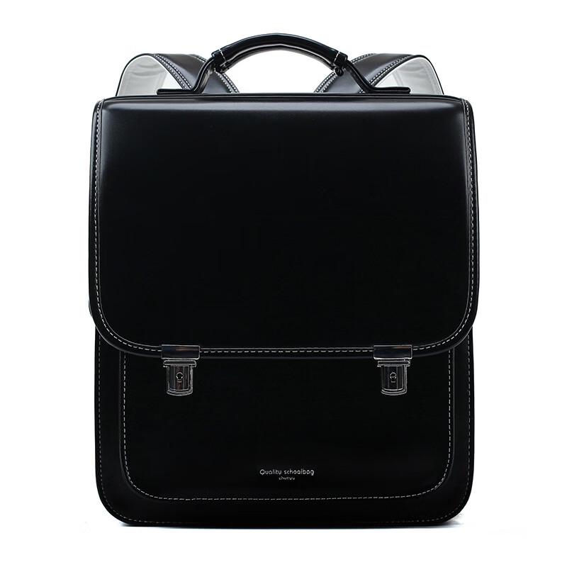Children's PU Leather Trolley School Backpack