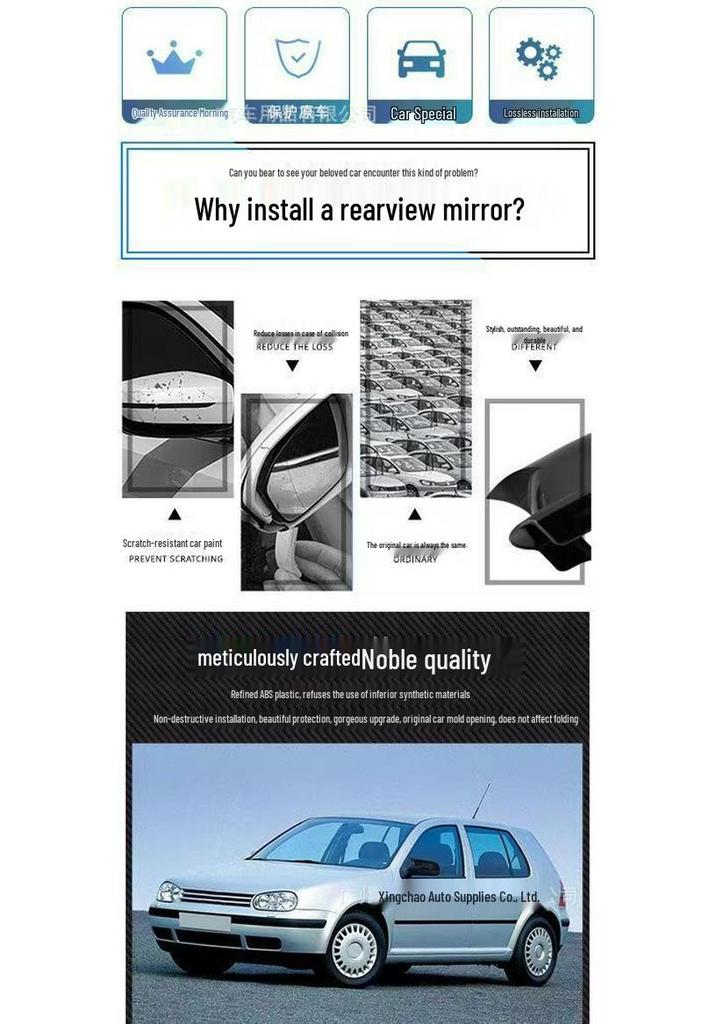 Rearview Mirror for 2002-2007 Volkswagen Classic Bora/Golf 4 with High Reflective Quality