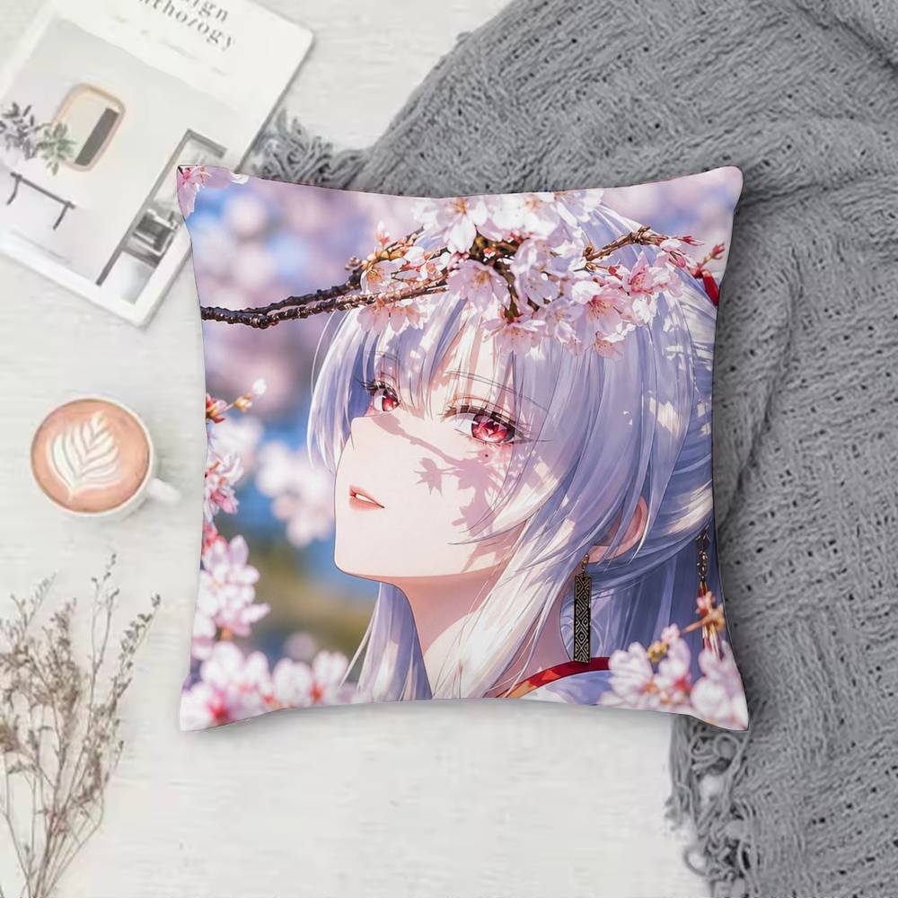 H-Hiyuki W-Wuthering W-Waves Pillow Case Pattern Printed Pillowcase For Living Room Sofa Cushion Cover