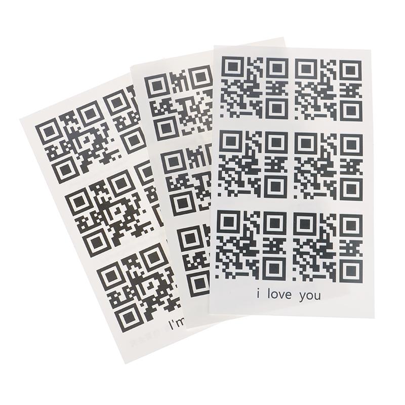 Creative Wrist Body Love Qr Code Fake Tattoo Waterproof Temporary Tattoo Sticker