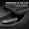 UBLM4 Front Door Built-in Storage Organizer for Tesla Model Y Juniper 2025 2026 Car Garbage Bin with Push‑Open Lid ABS Door Organizer