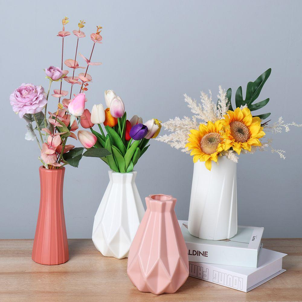 Plastic Imitation Ceramic Nordic Style Flower Vase Flower Arrangement Flower Pot Home Decoration